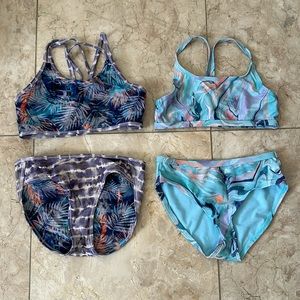 TWO Athleta Girl two pice swim suits medium 8/10